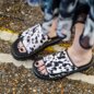 Dr Martens Zebzag Dalmatian Slider (Black/Cream) | Dr Martens Sandals