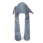 Blauer Hut mit Bananengesicht und Totenkopfohren mit Lichtern (Grau) | Blaue Banane