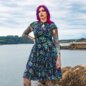 Banned Women's Proud Peacock Blue Dress, Alternative Fashion