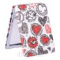 Specchio da trucco compatto pieghevole (Doodle Hearts) | Lenti a contatto colorate