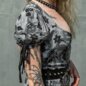 Killstar Venomous Rose Dress (Gray) | Alternative Fashion, Goth Clothing