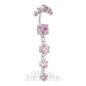 Blue Banana Polished Titanium 1.6 X 10Mm Externally Threaded Navel Bar (Rose)| Body Piercing Jewellery