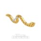 Blue Banana 14 Karat Gold Schlange Fadenloses Oberteil (Klar)| Body Piercing Jewellery
