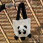 Blue Banana Fluffy Panda Bag (Black/White) | Alternative Accessories