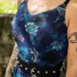 Jawbreaker Flower Koi Mesh Midi Dress (Navy) | Alternative Fashion, Goth Clothing