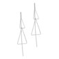 Blue Banana 2 Triangle Earrings (Silver) | Gothic Earrings