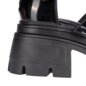 Bleeding Heart Patent Strap Sandals (Black) | Alternative Footwear
