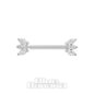 Blue Banana 1.6 X 14Mm Cubic Zirconia Flower Nipple Bar (Silver)| Body Piercing Jewellery