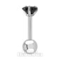 Surgical Steel Black Heart Jewel Tragus Bar, Barbell Piercing Jewellery
