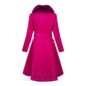 Bleeding Heart Fur Collar Coat (Pink)