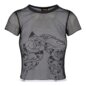 Camiseta de malla Ed Hardy Climbing Rose (blanca/negra) | Camisetas de malla
