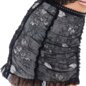 Jawbreaker Ruched Lace Mini Skirt (Black/White) | Alternative Fashion, Goth Clothing