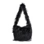 Blue Banana Long Fur Bag (Black) | Alternative Accessories