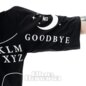 Heartless Ouija Spirit Bat Open Sleeve Crop Top (Black) | Blue Banana