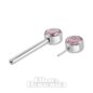Blue Banana Titan Zirkonia Nippelstange Ohne Gewinde (Rosa)| Body Piercing Jewellery