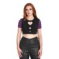 Banned Aiko Herz -Crop -Top (Schwarz/Lila)