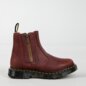 Dr Martens Chelsea 2976 Alyson Zip Grizzly Boots (Cherry) | Autumnal Dr Martens