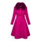 Bleeding Heart Fur Collar Coat (Pink)