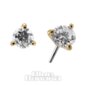 Blue Banana 18K Gold Lab Diamond 2.5mm Threadless Top (Gold) | Blue Banana Piercing