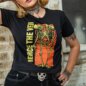 Pierce The Veil Wavy Skeleton Crop T-Shirt (Black) | Cropped Band Tees