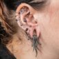 Blue Banana Steel Triple Snake Ear Weight (Silver) | Body Piercing Jewellery