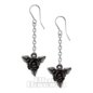 Alchemy Gothic Rose Dropper Earrings (Black) | Blue Banana