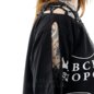 Heartless Ouija Spirit Bat Open Sleeve Crop Top (Black) | Blue Banana