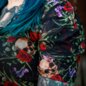 Jawbreaker Calavera De Malla Y Rosas Vestido Midi (Multicolor) | Blue Banana