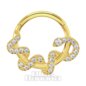 Blue Banana Plasma Gold 1.0 x 10mm Snake Hinged Segment Ring | Piercing Hoop