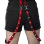 Heartless Honora Shorts (Schwarz/Rot) | Alternative Kleidung