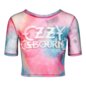 Ozzy Osbourne Logo Mesh Crop T-Shirt (Multicolor) | Alternative Fashion, Band Tees