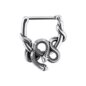 Ohrklicker „Schlange auf Hufeisen“ aus Chirurgenstahl von Blue Banana (Silber) | Piercingschmuck
