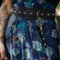 Jawbreaker Flower Koi Mesh Midi Dress (Navy) | Alternative Fashion, Goth Clothing