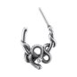 Ohrklicker „Schlange auf Hufeisen“ aus Chirurgenstahl von Blue Banana (Silber) | Piercingschmuck