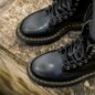Dr Martens Black Jadon Polished Boots, Quality Leather Platform Boots