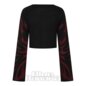 Banned Toxic Love Cropped Jumper (Black/Burgundy) | Alternative Clothing, Alternative Jumpers