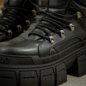 Buffalo Gospher Mid Boot (Black) | Alternative Platform Boots