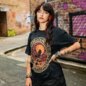 Blue Banana Raven Skull T-Shirt (Black) | Printed T-Shirts