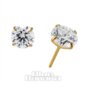 Blue Banana Plasma Gold Lab Diamond 4mm Threadless Top (Gold) | Blue Banana Piercing