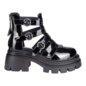 Bleeding Heart Patent Strap Sandals (Black) | Alternative Footwear