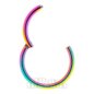 1,2 mm Aufklappbarer Segmentring Regenbogen | Piercing-Schmuck