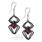 Coppia di orecchini Alchemy Gothic Black Widow (nero/rosso) | Blue Banana