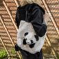 Blue Banana Fluffy Panda Bag (Black/White) | Alternative Accessories