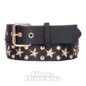 Blue Banana Studs & Stars Belt | Black/Rose Gold Gothic Belt