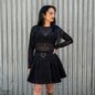Hell Bunny Mea Culpa Top (Black) | Alternative Long Sleeved Tops