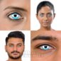 Blau/Weiße Kontaktlinsen mit argentinischer Flagge (30 Tage) | Coloured Contacts