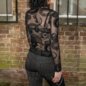 Hell Bunny Snake Charmer Mesh Top (Black) | Blue Banana