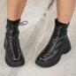 Bleeding Heart 15-Eye Boots (Black) | Alternative Footwear
