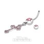 Blue Banana Piercing Nombril Croix Acier Chirurgical 1.6mm (Rose Clair)