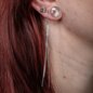 Blue Banana Chain Cubic Zirconia Earrings (Silver) | Gothic Earrings